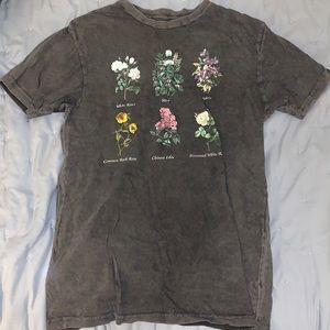 Grey Pacsun Flower Shirt